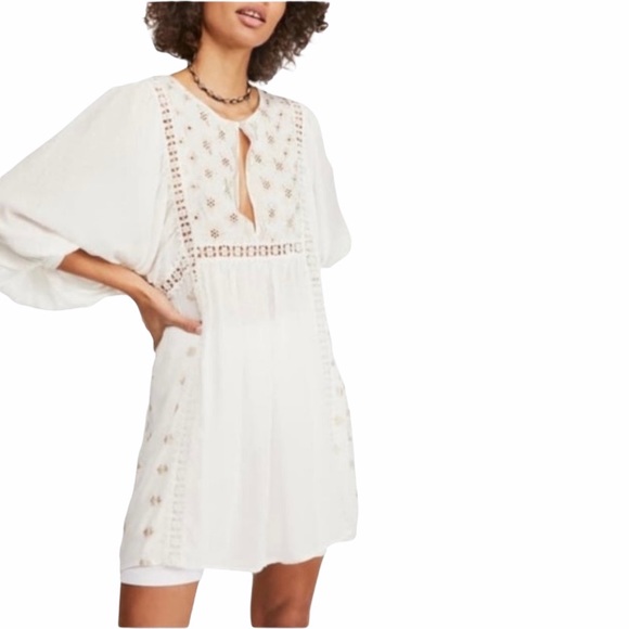 Free People Charlotte Ivory Tunic Dress | S - Picture 3 of 16